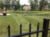 RAS 100 Black aluminum fencing with arched gates