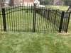 RAS 100 Black aluminum fencing with arched gates