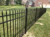 RAS 100 Black aluminum fencing with arched gates