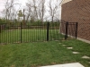 RAFS 210 FLUSH BOTTOM BLACK ALUMINUM FENCING WITH ARCHED GATE