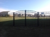 RAFS 210 Black aluminum fence with arched gates