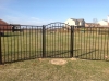 RAFS 210 Black aluminum fence with arched gates