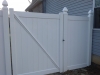White PVC Solid Board with New England caps and gate with French Gothic caps