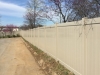 Commercial PVC Privacy fence Adobe color w/slide gate