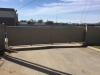 Commercial PVC Privacy fence Adobe color w/slide gate