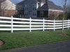 PVC Vinyl 3 Rail Fence