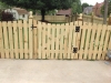 Scallop picket walk gate and fence