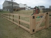 Wood 3 Rail Fence with Liner