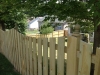 Scallop pickett wood fence