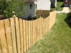 Scallop pickett wood fence